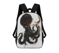 sinyumoney Octopus Watercolor Art Rucksacks 3D Printed Children Backpacks Fashion Casual Daypack Cute Travel Bags Outdoor Casual Daypack for Boy And Girl 17inch