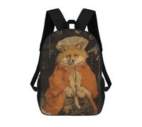 sinyumoney Old Classic Fox Xmas School Bags High Secondary School Bags Casual Backpack for Camping Outdoor Adventures And Daily Travel 17inch