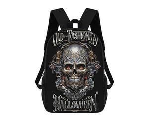 sinyumoney Oldfashioned Halloween Backpacks Kids School Backpack School Bag 3D Printed School Bag for Boys Elementary And Middle School Students 17inch