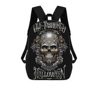 sinyumoney Oldfashioned Halloween School Backpack Large Lightweight Casual Backpack for Boys/Girls/Teenagers 17inch