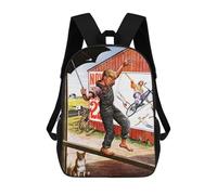 sinyumoney On The Railing School Backpack Secondary Causal Travel High School Bags for Teenage Girls Boys Women Men 17inch