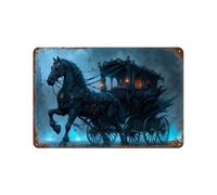 sinyumoney On The Way to Hell Metal Wall Plaque Vintage Man Cave Wall Decor for Inside Metal Signs Farmhouse Indoor Outdoor Poster 7.9"x11.8"