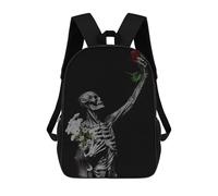 sinyumoney One Love Children's Backpack, 3D Printed School Backpack, Backpack for Boys Girls, Adjustable School Bag for Primary School 17inch