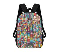 sinyumoney One World Trade Center NYC School Backpack Rucksack Casual Daypacks School Work Travel Bag for Camping Outdoor Adventures And Daily Travel 17inch
