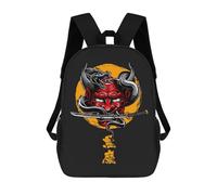 sinyumoney Oni And Snake Backpack, Children's Backpack, Student School Bag Bookbag Rucksack, 3D Printed School Bag for Boys Girls 17inch