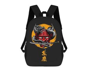 sinyumoney Oni And Snake Backpack, Children's Backpack, Student School Bag Bookbag Rucksack, 3D Printed School Bag for Boys Girls 17inch