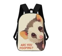 sinyumoney Opossum Are You Pooping Children's School Backpack Fashion Casual Children's Backpacks 3D Printed School Bags Boy Large Backpack 17inch