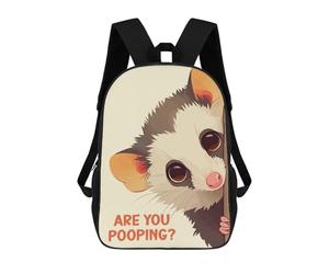 sinyumoney Opossum Are You Pooping Children's School Backpack Fashion Casual Children's Backpacks 3D Printed School Bags Boy Large Backpack 17inch