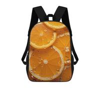 sinyumoney Orange Backpacks Kids Student Schoolbag 3D Printed Backpacks Elementary And Middle School Students Backpacks for Boys Girls 17inch