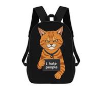sinyumoney Orange Cat Meme Backpack School High Secondary School Bags Casual Backpack for Teenage Girls Boys Women Men 17inch