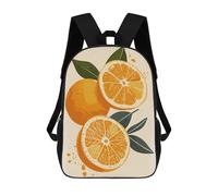 sinyumoney Orange Fruit Illustration Backpack School Bag Rucksack Casual Daypacks School Work Travel Bag for Girl, Teen Girls 17inch