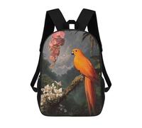 sinyumoney Orange Parrot in Jungle School Backpack for Girls Backpack Water Repellent Casual Daypack Lightweight Rucksack Boy Girl School Backpack 17inch