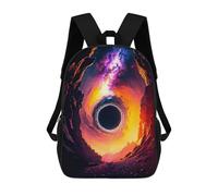 sinyumoney Orange Portal School Bag Bookbag 3D Printed Children's Backpacks for Kids Boy Girl Book Bags Kids School Bag Travel Rucksacks 17inch
