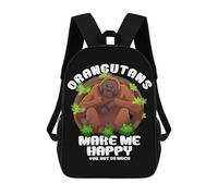sinyumoney Orangutan Gift Funny Backpack 3D Printed Kids School Backpack High Capacity Travel Backpacks Book Bags Kids Backpack 17inch