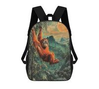 sinyumoney Orangutan in Jungle School Bags Water Resistant Travel Backpack Computer Bag for Campus Outdoor Travel Sports 17inch