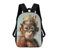 sinyumoney Orangutan King School Bags Large Lightweight Casual Backpack- Perfect for Travel, Work And Daily Use 17inch