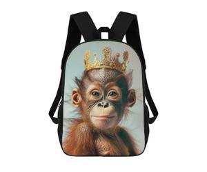 sinyumoney Orangutan King School Bags Large Lightweight Casual Backpack- Perfect for Travel, Work And Daily Use 17inch