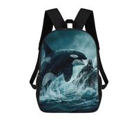 sinyumoney Orca And Seal in Ocean Backpack School Bag Travel College Rucksack Backpacks for Campus Outdoor Travel Sports 17inch