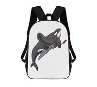 sinyumoney Orca Hairdresser Scissors School Backpack Computer Rucksack for School/Work/Travel for Girl, Teen Girls 17inch