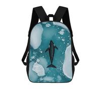 sinyumoney Orca in Icy Waters Rucksack Fashion Stationery Backpack Waterproof Casual Daypacks for Teenage Girls Boys Women Men 17inch