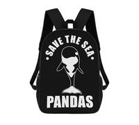 sinyumoney Orca Killer Whale Funny School Bags Lightweight Casual Daypack School Backpacks for School/Work/Travel 17inch