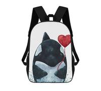 sinyumoney Orca Love School Backpack for Girls Backpack Water Repellent Casual Daypack Lightweight Rucksack Boy Girl School Backpack 17inch
