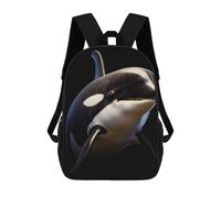 sinyumoney Orca Portrait School Backpack for Girls Backpack Water Repellent Casual Daypack Lightweight Rucksack Boy Girl School Backpack 17inch
