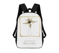 sinyumoney Orchid Beauty & Luxury Backpack School Lightweight Airport College Students Back Pack for Campus Outdoor Travel Sports 17inch