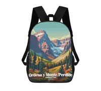sinyumoney Ordesa Y Monte Perdido National Park Kids Backpack Fashion Fun Backpack Book Bag for Boys And Teenager 3D Printed School Bags for Boys 17inch