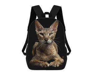 sinyumoney Oriental Shorthair Backpack School Water Resistant Travel Backpack Computer Bag for School/Work/Travel 17inch
