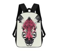 sinyumoney Original Zebra Head Art Backpacks Kids School Backpack School Bag 3D Printed School Bag for Boys Elementary And Middle School Students 17inch