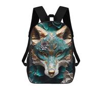 sinyumoney Ornate Fox Sculpture Rucksack School Secondary High School College Backpack Travel for Teenage Girls Boys Women Men 17inch