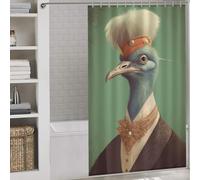 sinyumoney Ostrich Magical Realm Waterproof Polyester Fabric Shower Curtain with Hooks for Bathroom for Bathtub Shower Stall 53.54x70.87Inch（136x180cm）