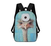 sinyumoney Ostrich with Toilet Paper on Head-1 Backpack Cartoon Plush Bag, 3D Backpack for Kids School Bag Birthday Gift Idea for Boys And Girls 17inch