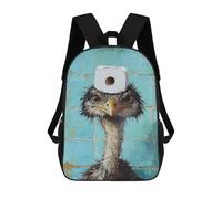 sinyumoney Ostrich with Toilet Paper on Head Backpack School Water Resistant Travel Backpack Computer Bag - Perfect for Travel, Work And Daily Use 17inch