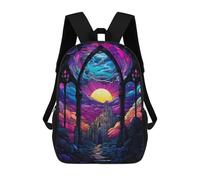 sinyumoney Otherworld Castle Backpack School Bag Travel College Rucksack Backpacks for Camping Outdoor Adventures And Daily Travel 17inch
