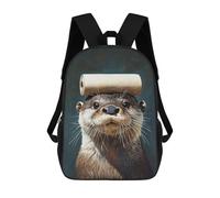 sinyumoney Otter Balancing Toilet Paper Roll Backpack School Bag Computer Rucksack for School/Work/Travel for Camping Outdoor Adventures And Daily Travel 17inch