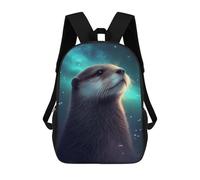 sinyumoney Otter Galaxy Animal Rucksack Large Lightweight Casual Backpack for Campus Outdoor Travel Sports 17inch