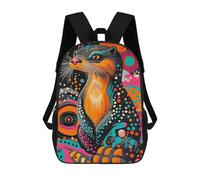 sinyumoney Otter in Art Otter - Playful Pop Art Backpacks Kids 17inch School Backpack School Bag 3D Printed School Bag for Boys Elementary And Middle School Students