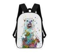 sinyumoney Otter Kids Backpack, Kids School Bag 3D Printed School Backpacks for Boys And Teenager School Students 17inch