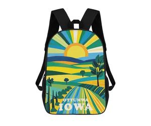 sinyumoney Ottumwa Iowa Sunset School Bags Computer Rucksack for School/Work/Travel for Camping Outdoor Adventures And Daily Travel 17inch