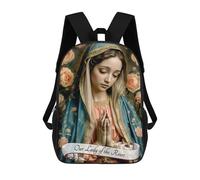 sinyumoney Our Lady of The Roses Backpack School Large Water Resistant Laptop Backpack for Teenage Girls Boys Women Men 17inch