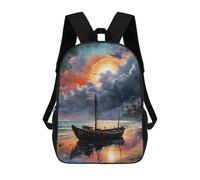 sinyumoney Out of The Clouds Backpacks Children's Backpacks School Bag 3D Printed Children's School Backpack Fashion Travel Backpacks for Kids Elementary Middle School 17inch