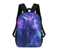 sinyumoney Owl Bird Space 3D Printed Children's School Backpack for Kids High Capacity Travel Rucksacks Book Bags Kids School Bag Back Pack 17inch