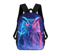 sinyumoney Owl Bird Space Animal Kids Backpack, Kids School Bag 3D Printed School Backpacks for Boys And Teenager School Students 17inch