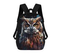 sinyumoney Owl Digital Art School Backpack Large Water Resistant Laptop Backpack for Teenage Girls Boys Women Men 17inch