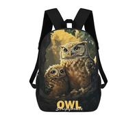 sinyumoney Owl Family Portrait School Backpack Business Laptop Rucksack Bag Unisex Casual Daypack for Men/Women 17inch