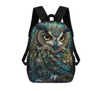 sinyumoney Owl Floral Backpack School Secondary Causal Travel High School Bags for Campus Outdoor Travel Sports 17inch