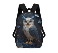 sinyumoney Owl Floral Kintsugi Art School Bags School Secondary High School College Backpack Travel for Campus Outdoor Travel Sports 17inch