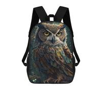 sinyumoney Owl Floral School Backpack for Girls Backpack Water Repellent Casual Daypack Lightweight Rucksack Boy Girl School Backpack 17inch